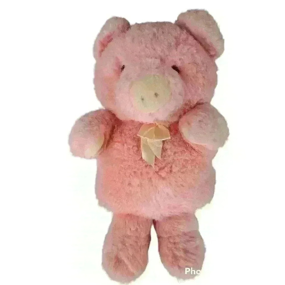 Vintage 1994 Geoffrey Toys R Us Pink Plush Piggy Pig Hand Puppet - Picture 1 of 9